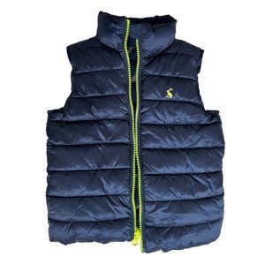 Joules Boys Flip it Reversible Navy Lightning Vest Size 4